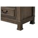 Huddersfield Dark Walnut 3 Drawer Nightstand with USB Charging