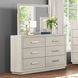 Wellingborough Light Gray Rectangular Dresser Mirror