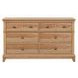 Mchenry Natural Oak 6 Drawer Dresser
