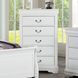 Louis Philippe White 5 Drawer Chest