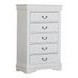Louis Philippe White 5 Drawer Chest