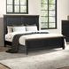 Neue Mills Farmhouse Black and Rustic Oak King Panel Bed