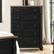 Neue Mills Farmhouse Black and Rustic Oak 5 Drawer Chest