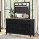 Neue Mills Farmhouse Black and Rustic Oak 6 Drawer Dresser