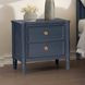 Altamira Malta Blue 2 Drawer Nightstand with USB Charging