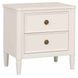 Altamira White 2 Drawer Nightstand with USB Charging
