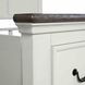 Hampstead White and Dark Brown Queen Storage Panel Bed