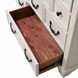 Hampstead White and Dark Brown 6 Drawer Dresser