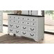 Hampstead White and Dark Brown 6 Drawer Dresser