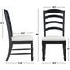 Odessa Black Ladder Back Side Chair Set of 2
