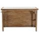 Delmar White and Natural 58" Rectangular Marble Top Kitchen Island