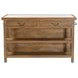 Delmar White and Natural 58" Rectangular Marble Top Kitchen Island