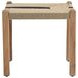 Delmar Natural and Black Rectangular Ottoman Stool