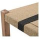 Delmar Natural and Black Rectangular Ottoman Stool