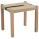 Delmar Natural and Black Rectangular Ottoman Stool