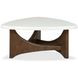 Elowen Vale Turkish Coffee and White Triangular Marble Top Cocktail Table