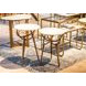 Odessa Antique Brass and White Round Marble Top Side Table Set of 2
