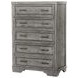 Foundry Brushed Pewter 5 Drawer Chest