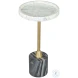 Johan White Gray And Gold Side Table
