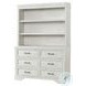 Foundry White Dove Hutch and Bookcase with 3 Shelves