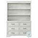 Foundry White Dove Hutch and Bookcase with 3 Shelves