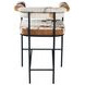 Charleston Beige and Brown Leather Upholstered Counter Height Chair