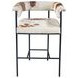 Charleston Beige and Brown Leather Upholstered Counter Height Chair