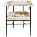 Charleston Beige and Brown Leather Upholstered Arm Chair