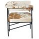 Charleston Beige and Brown Leather Upholstered Arm Chair