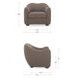 Bria Brown Upholstered Accent Chair