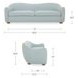 Bria Light Blue 90" Sofa