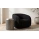 Faye Black Upholstered Accent Chair
