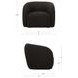 Faye Black Upholstered Accent Chair