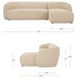 Faye Beige 2 Piece Modular RAF Sectional