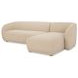 Faye Beige 2 Piece Modular RAF Sectional