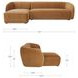 Faye Tan 2 Piece Modular LAF Sectional