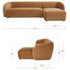 Faye Tan 2 Piece Modular RAF Sectional
