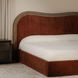 Camilla Chestnut King Upholstered Platform Bed