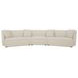 Fraser Off White 3 Piece Modular Sectional with Slipper Chair