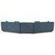 Fraser Deep Blue 3 Piece Modular Sectional with Slipper and Pillows