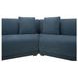 Fraser Deep Blue 3 Piece Modular Sectional with Slipper and Pillows