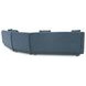 Fraser Deep Blue 3 Piece Modular Sectional with Slipper and Pillows