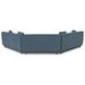 Fraser Deep Blue 3 Piece Modular Sectional with Wedge Slipper and Pillows