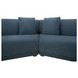 Fraser Deep Blue 3 Piece Modular Sectional with Wedge Slipper and Pillows