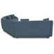 Fraser Deep Blue 4 Piece Modular Sectional with Pillows