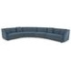 Fraser Deep Blue 4 Piece Modular Sectional with Pillows