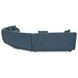 Fraser Deep Blue 5 Piece Modular Sectional with Pillows