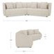 Fraser Off White 2 Piece Modular Sectional