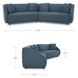 Fraser Deep Blue 2 Piece Modular Sofa