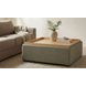 Montana Washed Green Upholstered Square Storage Ottoman